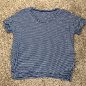 Blue and white stripped t shirt